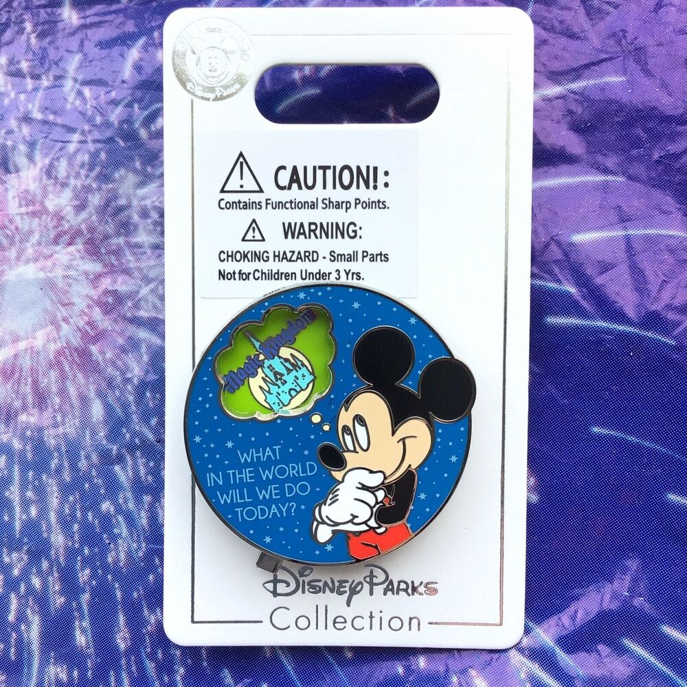 WDW Disney Parks Pin Mickey Mouse Walt Disney World "What Will We Do Today?"